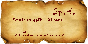Szalisznyó Albert névjegykártya
